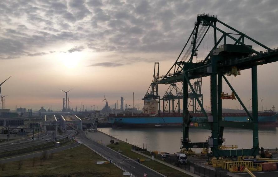 View of a Port &amp; Crane