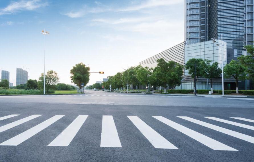 empty road with modern buildings on background,shanghai,china.