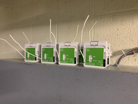 Lutron Vive PowPacks which were deployed to centrally control the BCS (Building Control System)